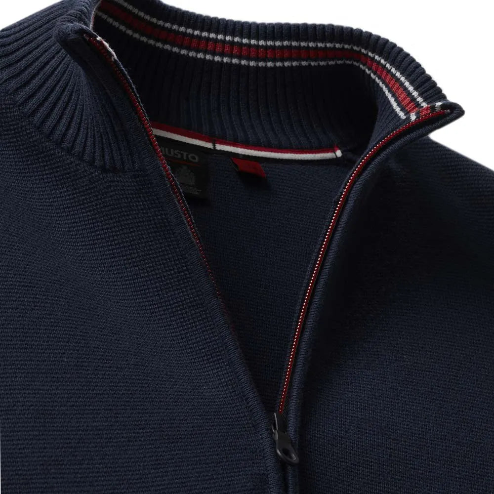 MUSTO MENS MILANO HALF-ZIP NECK KNIT - NAVY - SIZE SMALL ONLY