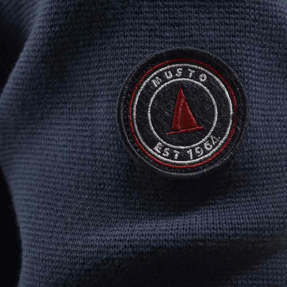 MUSTO MENS MILANO HALF-ZIP NECK KNIT - NAVY - SIZE SMALL ONLY