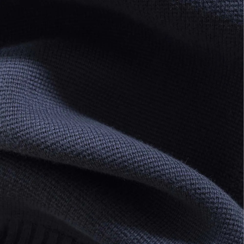 MUSTO MENS MILANO HALF-ZIP NECK KNIT - NAVY - SIZE SMALL ONLY