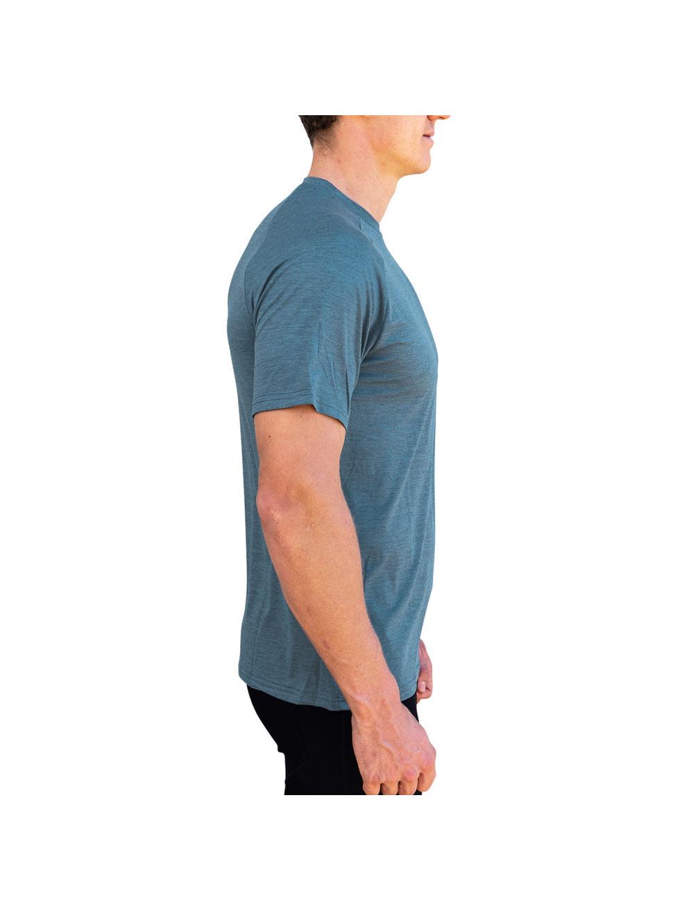 VAIKOBI MENS UV PERFORMANCE S/S TECH TEE - OCEAN BLUE