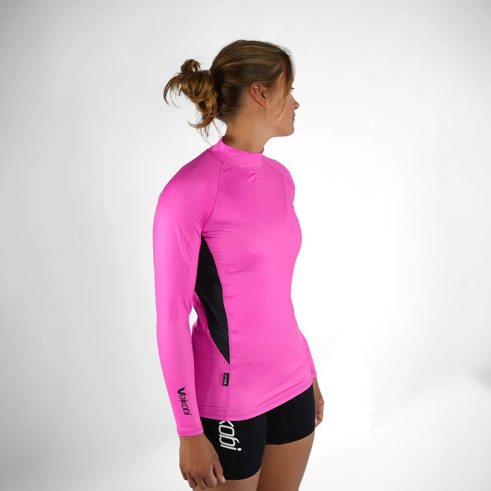 VAIKOBI LONG SLEEVE RASH TOP - PINK