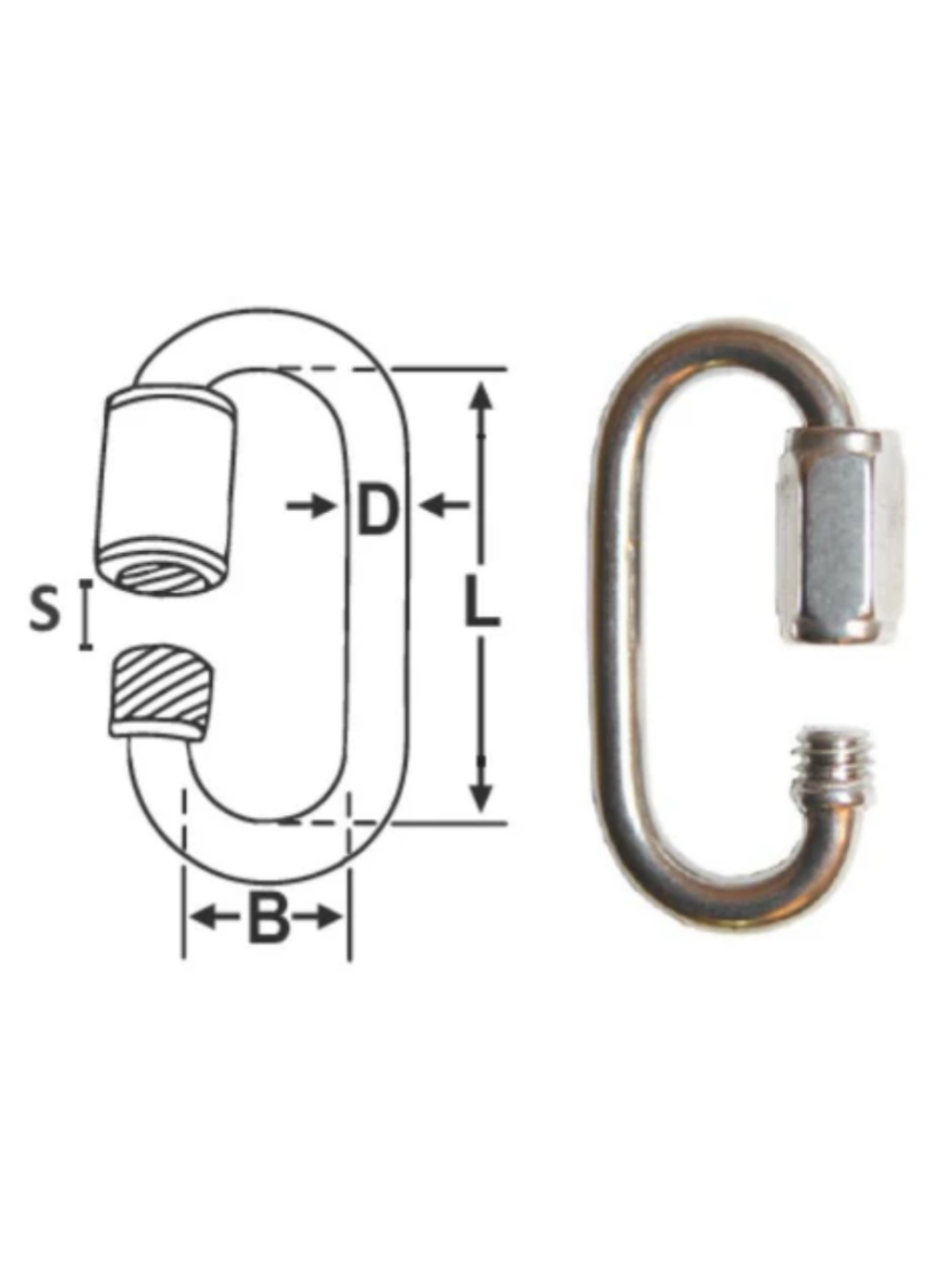 316G STAINLESS QUICKLINK - 5MM X 39MM