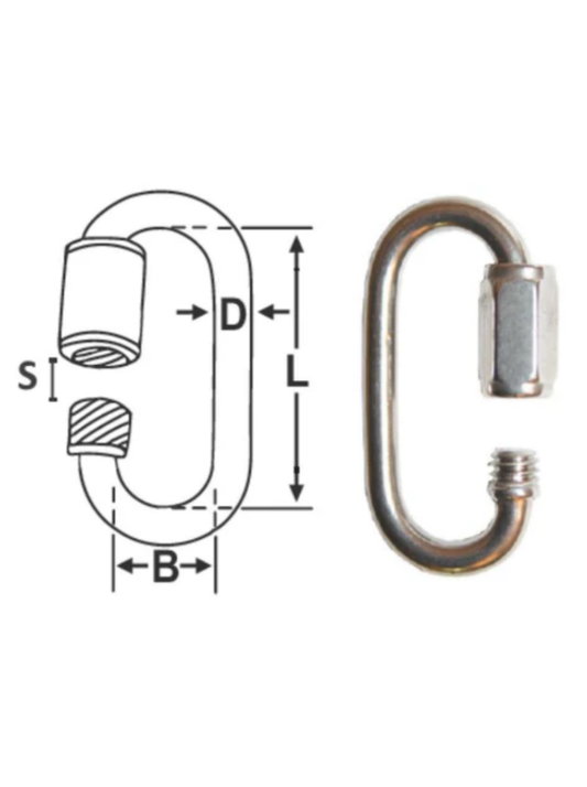 316G STAINLESS QUICKLINK - 5MM X 39MM