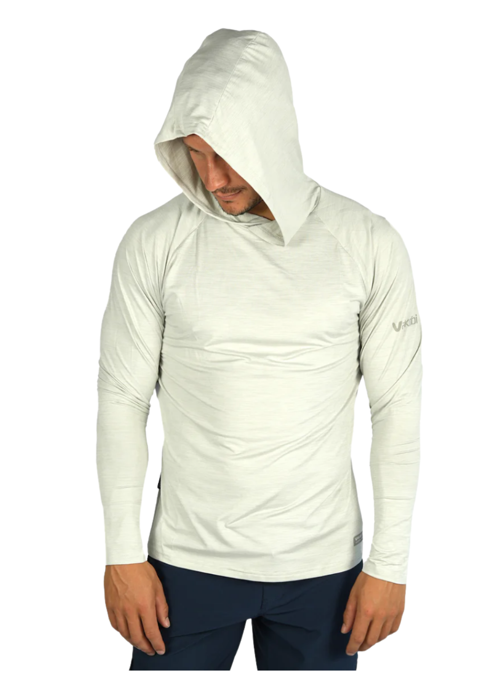 VAIKOBI UV PERFORMANCE HOODED TECH TOP - SILVER