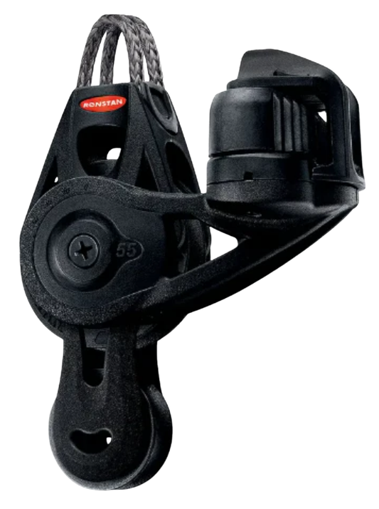 RONSTAN SERIES 55 BB ORBIT FIDDLE BLOCK WITH CAM CLEAT AND DYNEEMA LINK HEAD