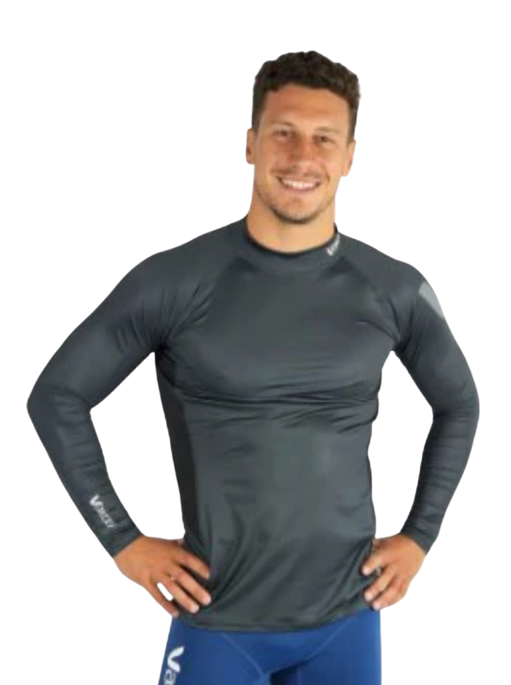 VAIKOBI LONG SLEEVE RASH TOP - CHARCOAL