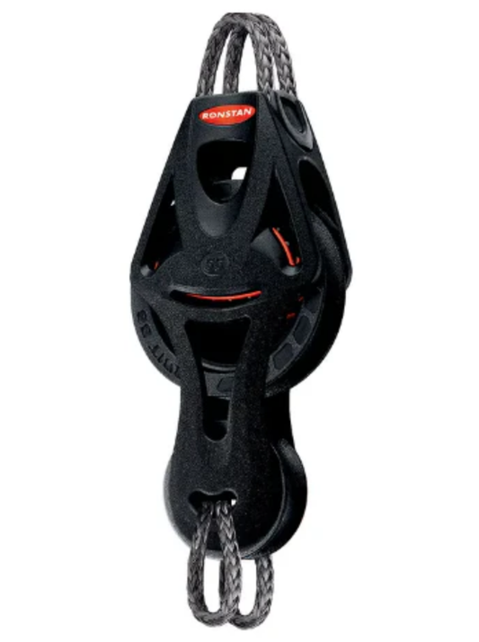 RONSTAN SERIES 55 BB ORBIT FIDDLE BLOCK WITH BECKET AND LINK HEAD