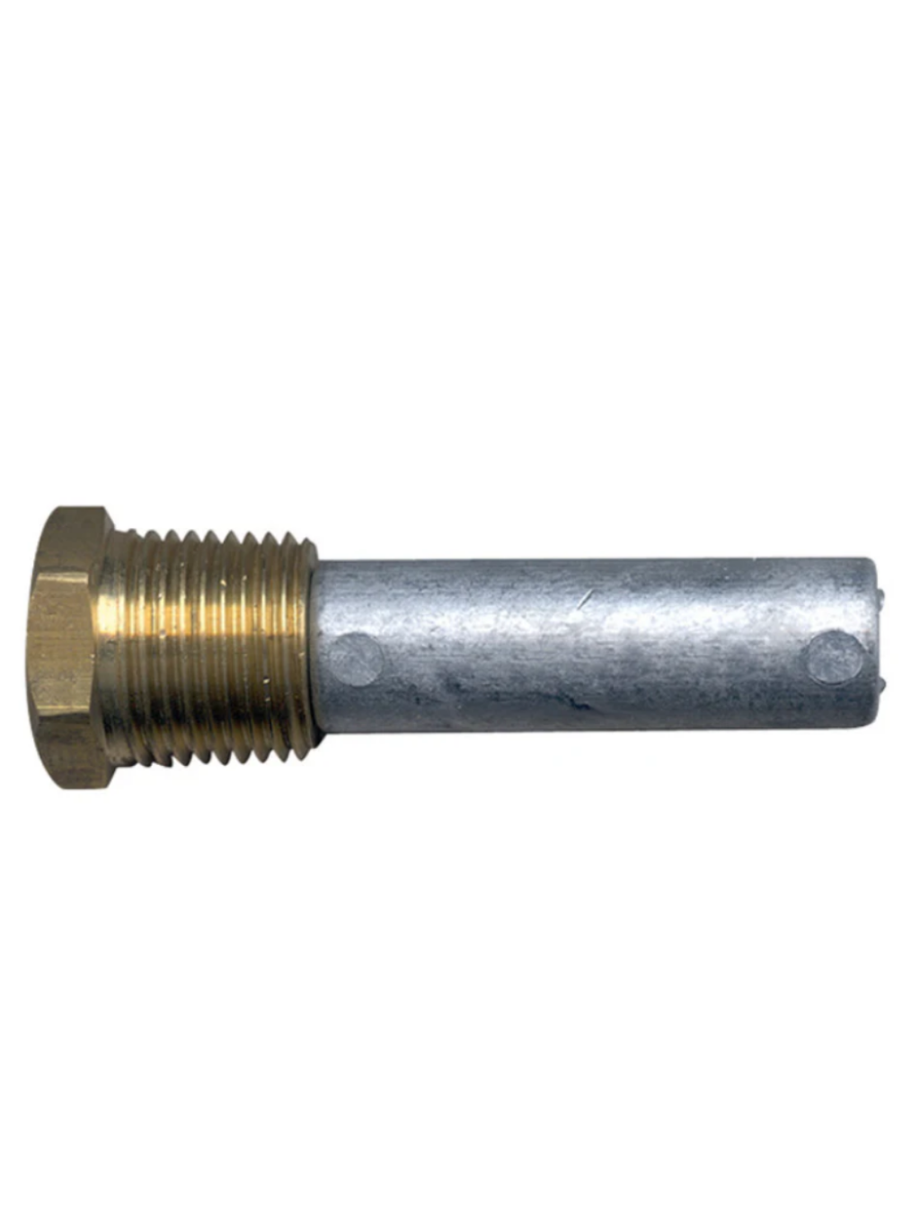 PENCIL ZINC ANODE WITH BRASS PLUG 51MM X 15.8MM