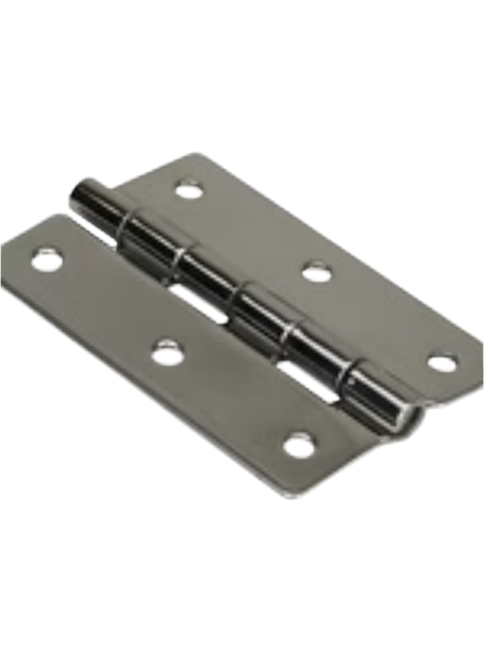 LIGHT DUTY BUTT HINGE - 304G STAINLESS - 75MM - SOLD IN PAIRS