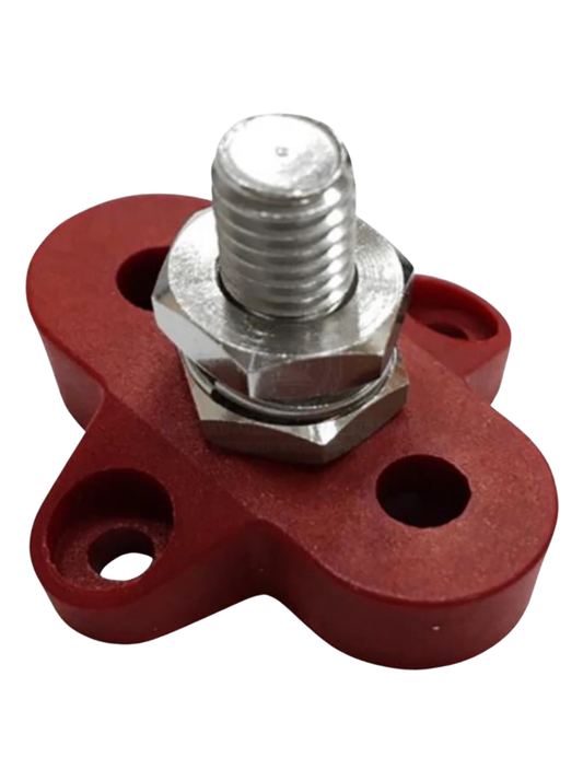 HEAVY DUTY TERMINAL STUD M10 SINGLE RED