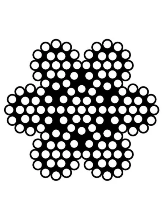 2.5MM RONSTAN 7X19 WIRE 316G STAINLESS - SOLD PER METRE