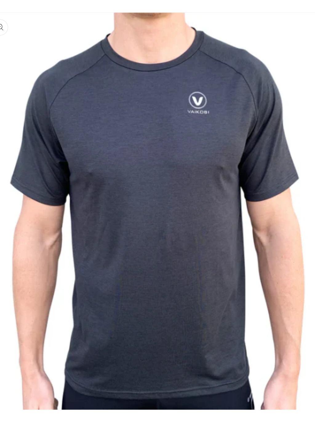 VAIKOBI MENS UV PERFORMANCE S/S TECH TEE- CHARCOAL
