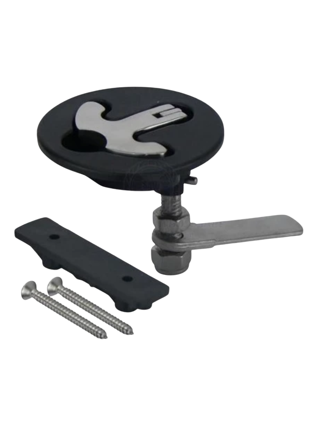 NYLON T-HANDLE LATCH BLACK BASE & 316G STAINLESS HANDLE