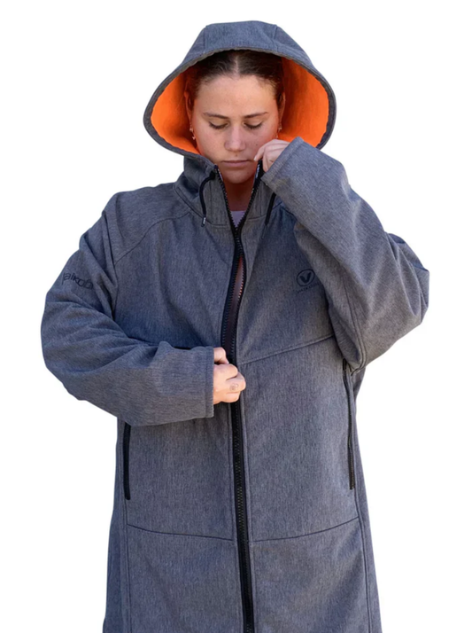 VAIKOBI BEACH COAT - GREY/ORANGE