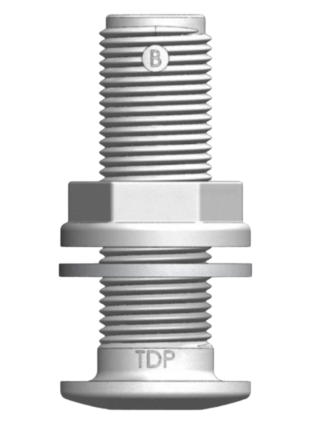 TRUDESIGN DOMED SKIN FITTING 1&1/2" BSP - WHITE