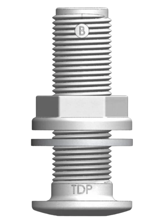 TRUDESIGN DOMED SKIN FITTING 1&1/2" BSP - WHITE
