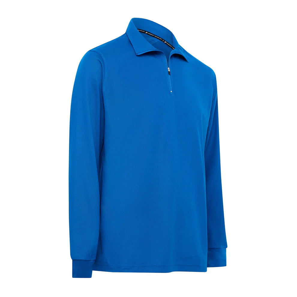 BURKE CREW LONG SLEEVE POLO - BLUE