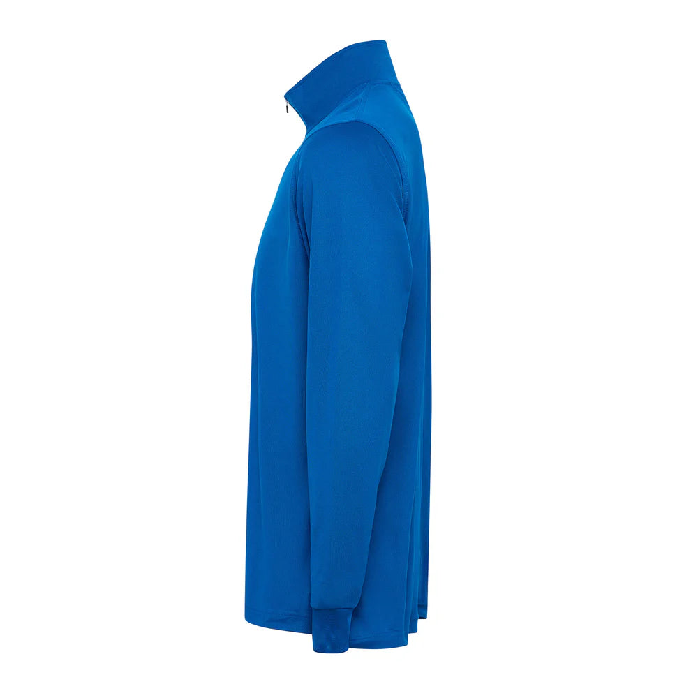 BURKE CREW LONG SLEEVE POLO - BLUE