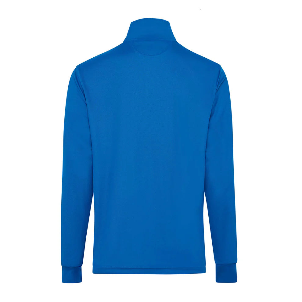 BURKE CREW LONG SLEEVE POLO - BLUE