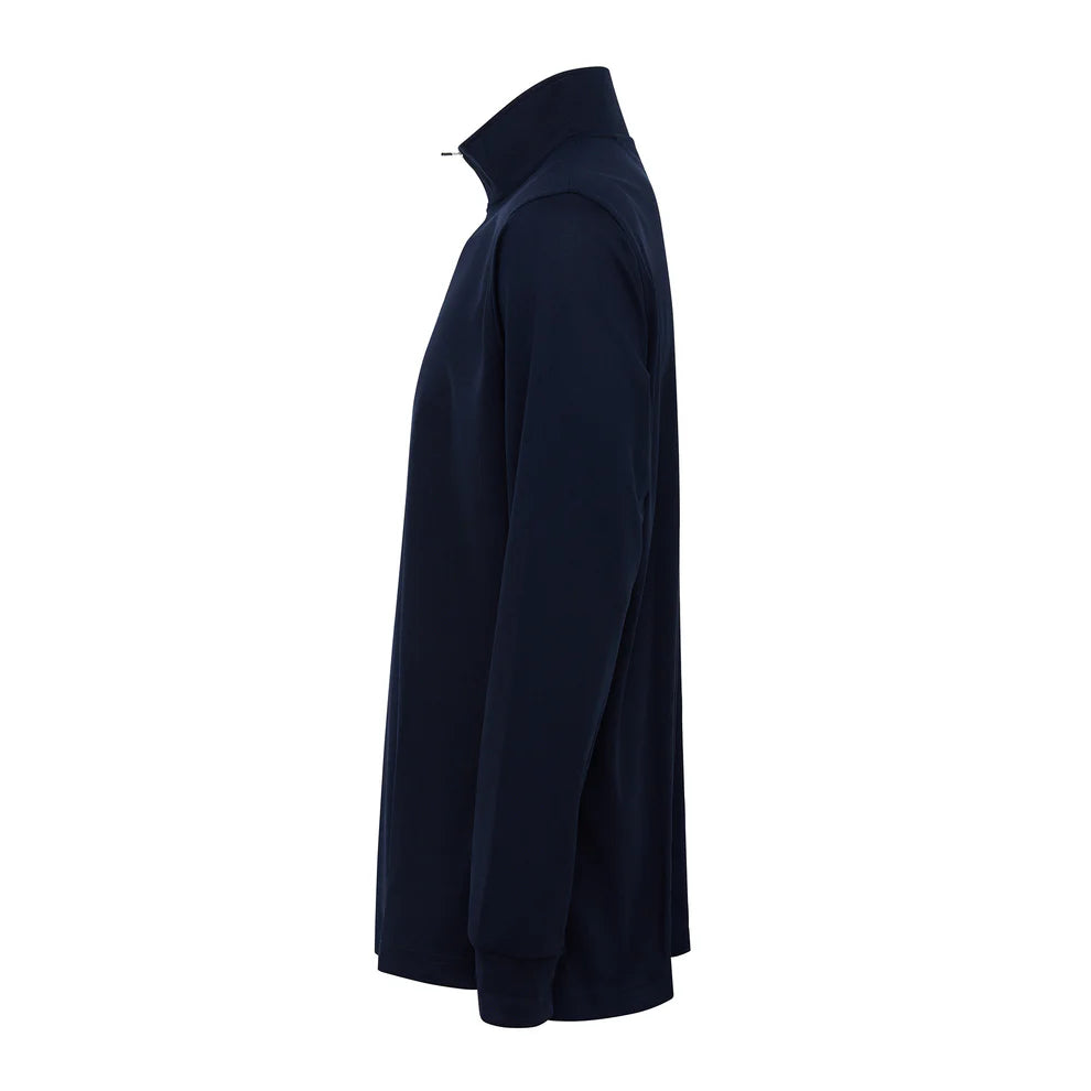 BURKE LONG SLEEVE CREW POLO - NAVY