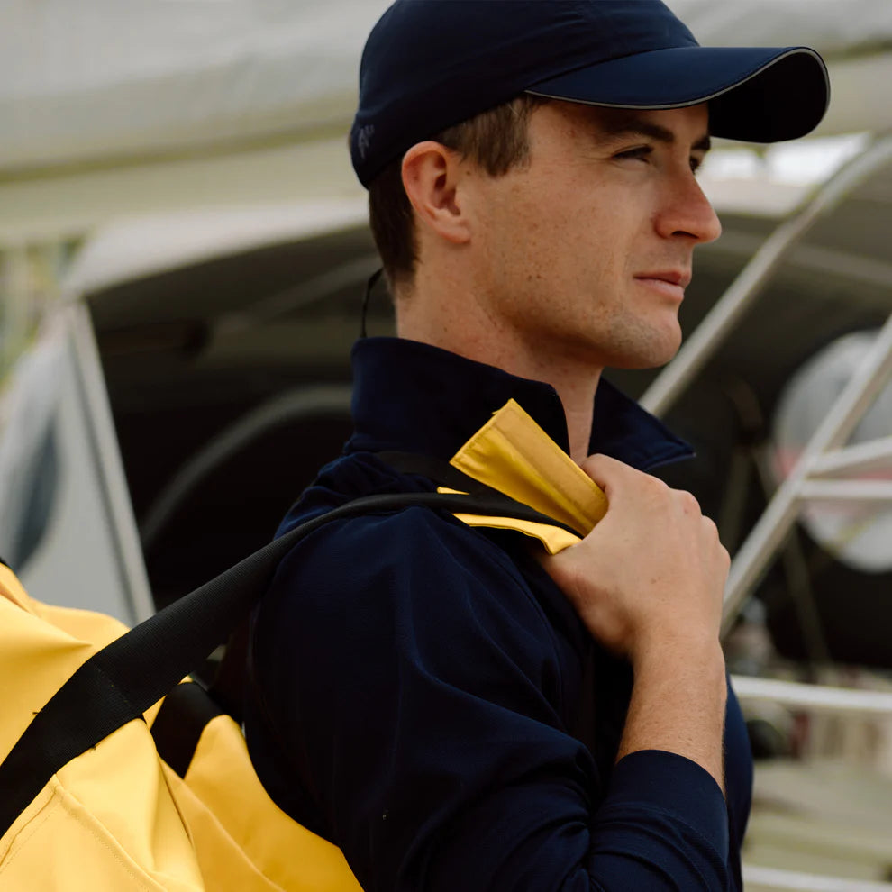 BURKE LONG SLEEVE CREW POLO - NAVY