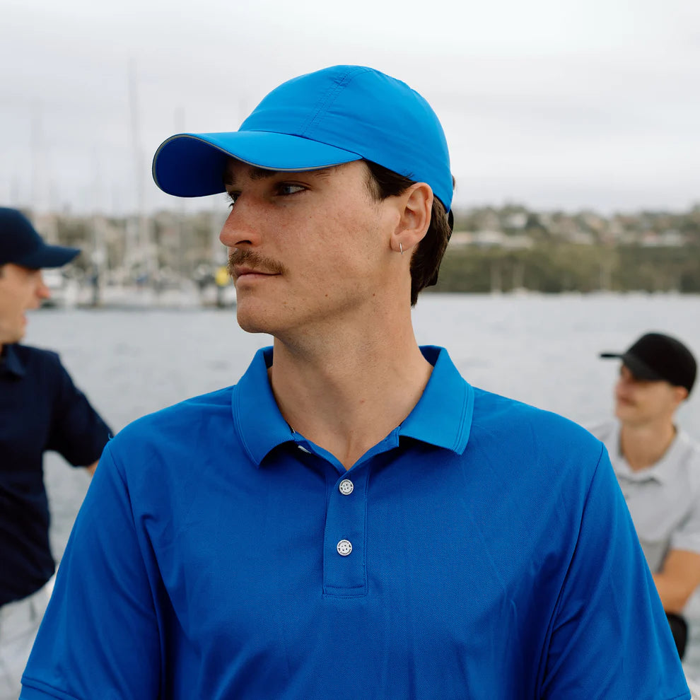 BURKE SHORT SLEEVE CREW POLO - BLUE