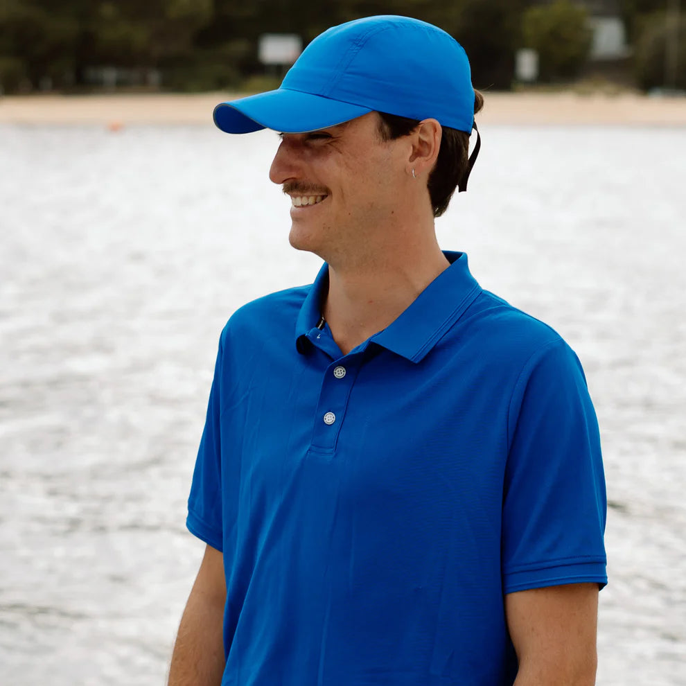 BURKE SHORT SLEEVE CREW POLO - BLUE