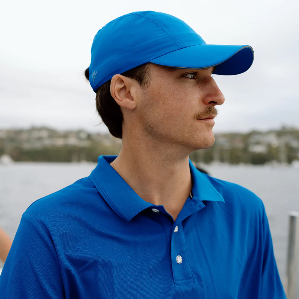 BURKE SHORT SLEEVE CREW POLO - BLUE