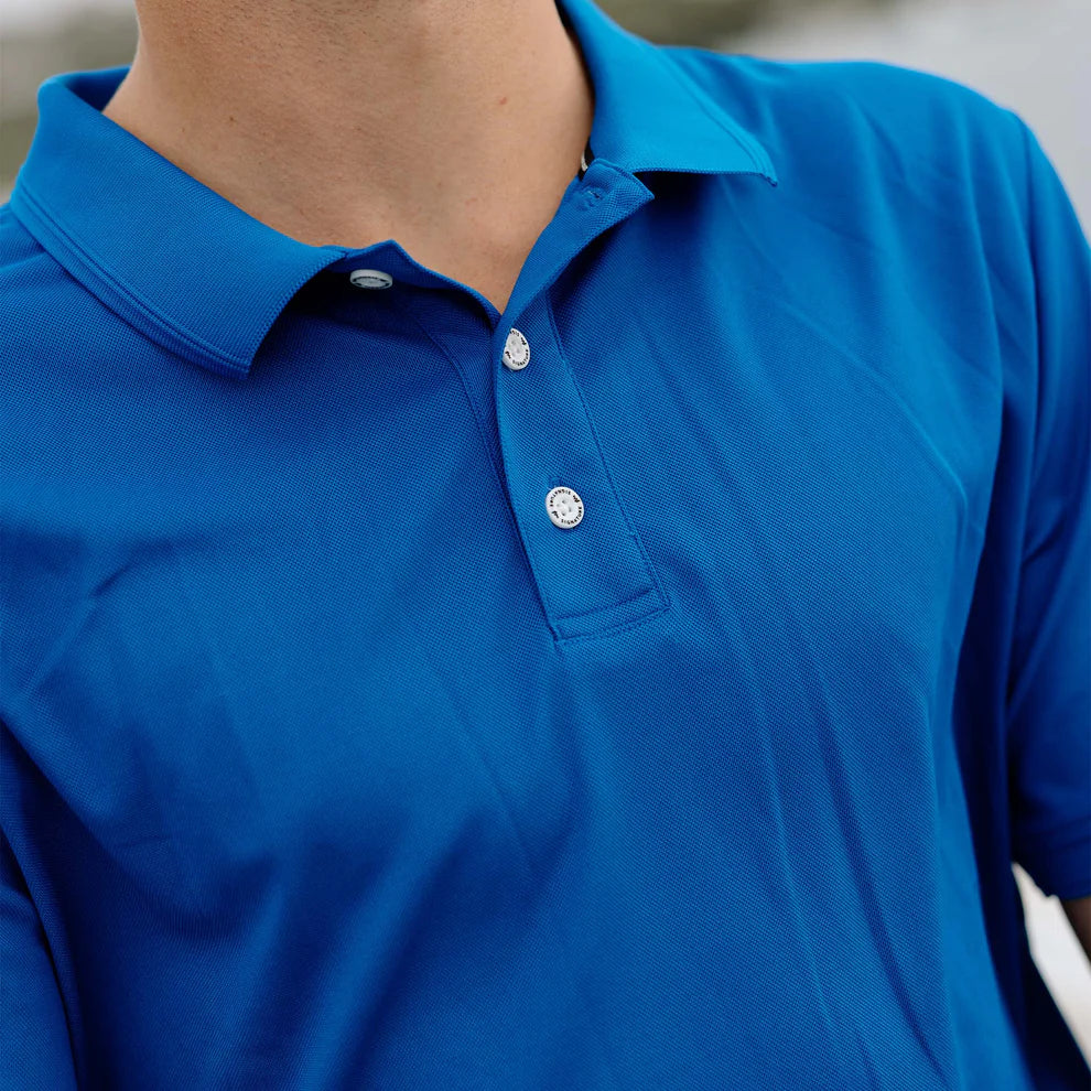 BURKE SHORT SLEEVE CREW POLO - BLUE
