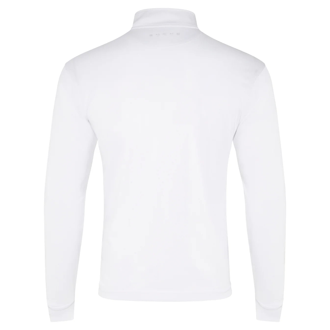 BURKE QUICK DRY LONG SLEEVE ZIP POLO - WHITE - DISCONTINUED STYLE