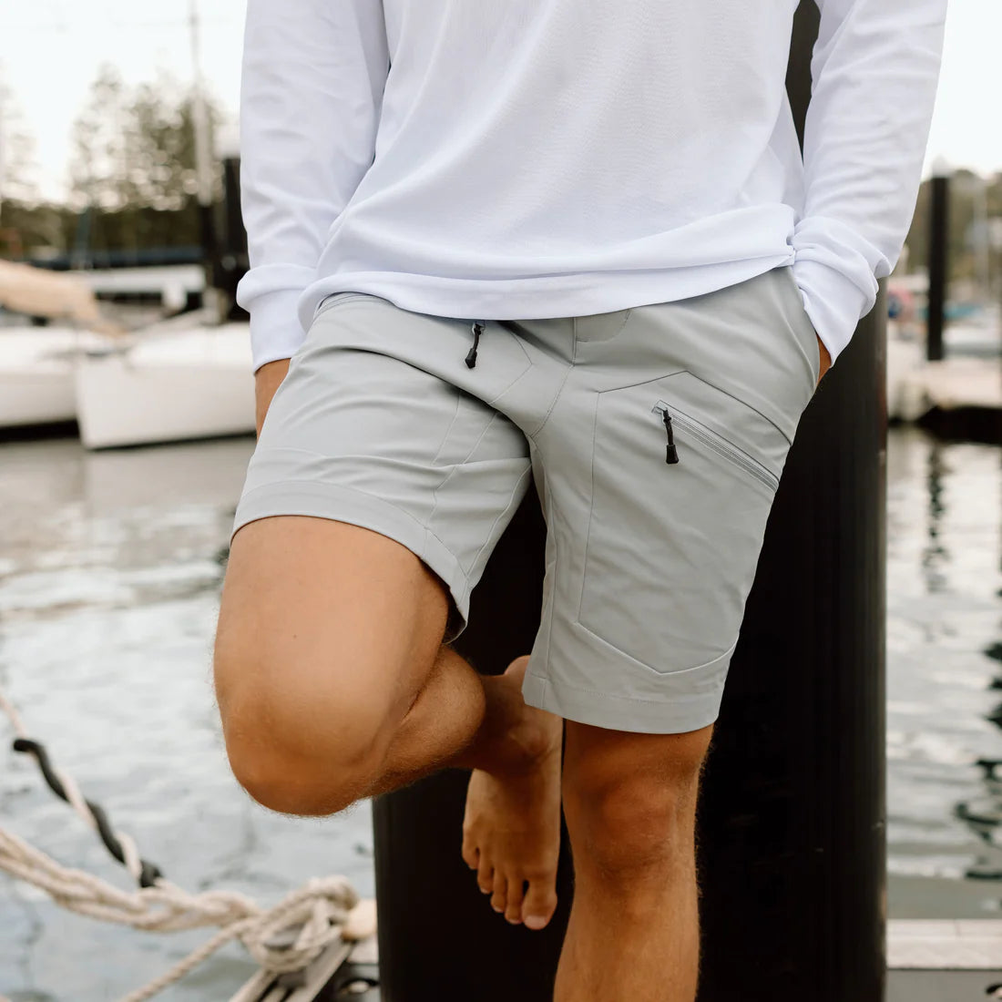 BURKE SIGNATURE SHORTS - LIGHT GREY