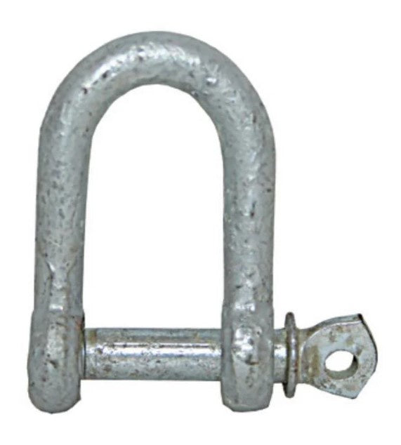 GALVANISED D SHACKLE - 12mm