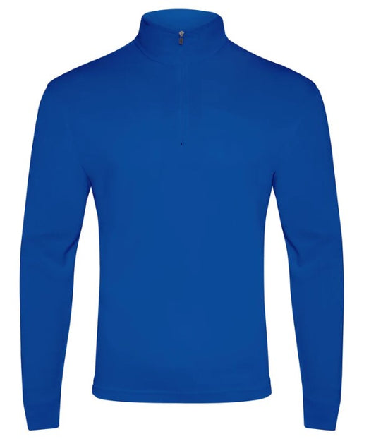 BURKE CREW LONG SLEEVE POLO - BLUE