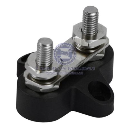 HEAVY DUTY TERMINAL STUDS M6 NEGATIVE DUAL WITH LINK