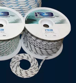 6MM BOWLINE BRAID - WHITE WITH BLACK FLECK - BREAKING STRENGTH 1019  KG BREAKING STRENGTH