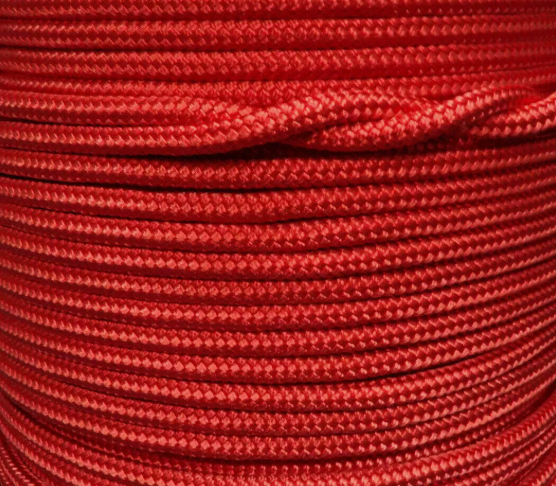 12MM BOWLINE BRAID - DB POLY - RED - SOLD PER METRE