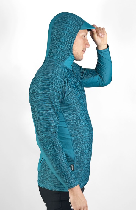 VAIKOBI HOODED UV LONG SLEEVE RASH TOP -TEAL