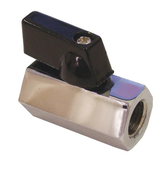 TWO WAY MINI BALL VALVE BSP PORTS - 1/4 INCH