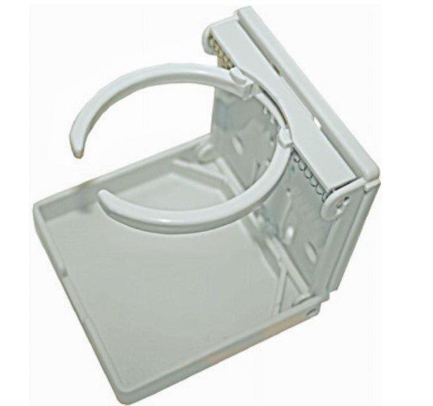 PLASTIC FOLDING DRINK HOLDER - WHITE