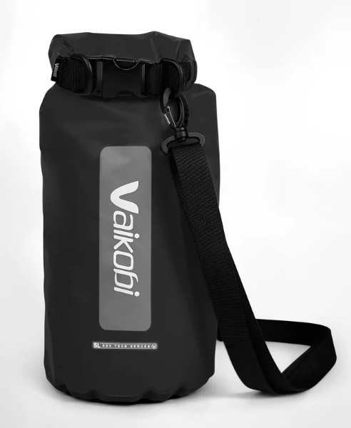 VAIKOBI 5LITRE ROLL TOP BAG - BLACK