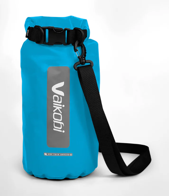 VAIKOBI 5LITRE ROLL TOP BAG - CYAN