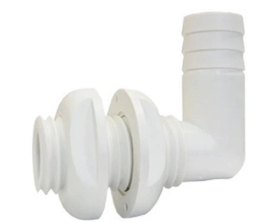 90 DEGREE THRU HULL FITTING -  25/30MM