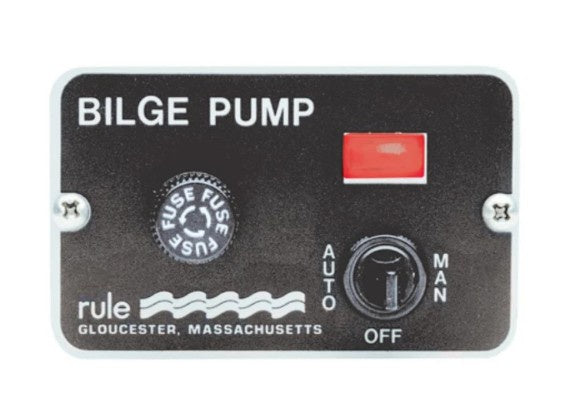 RULE 12V DELUXE BILGE PUMP SWITCH PANEL - 3 WAY