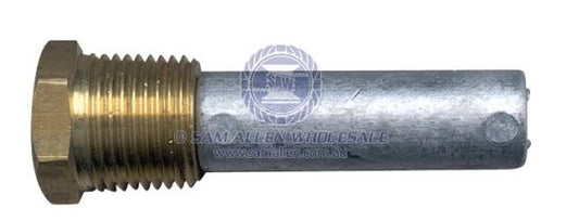 ANODE - ZINC ENGINE UNIVERSAL WITH BRASS PLUG 44MM X 9.5MM