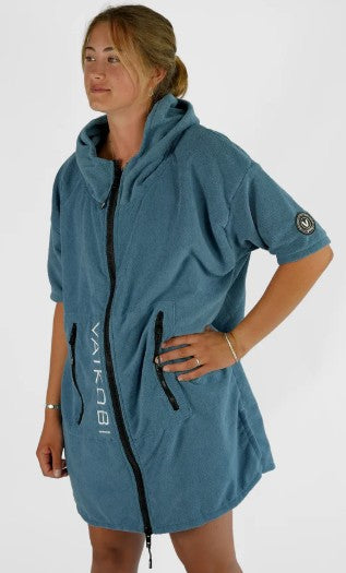 VAIKOBI FULL ZIP HOODED TOWEL - OCEAN BLUE