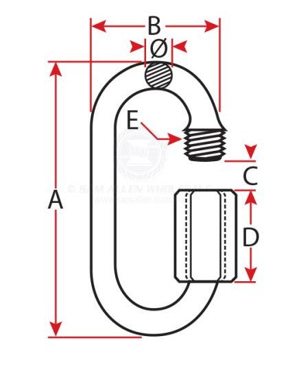 316G STAINLESS  QUICKLINK - 6mm