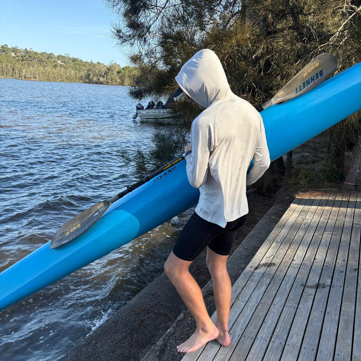 Vaikobi UV Performance Hooded Tech Top - Silver