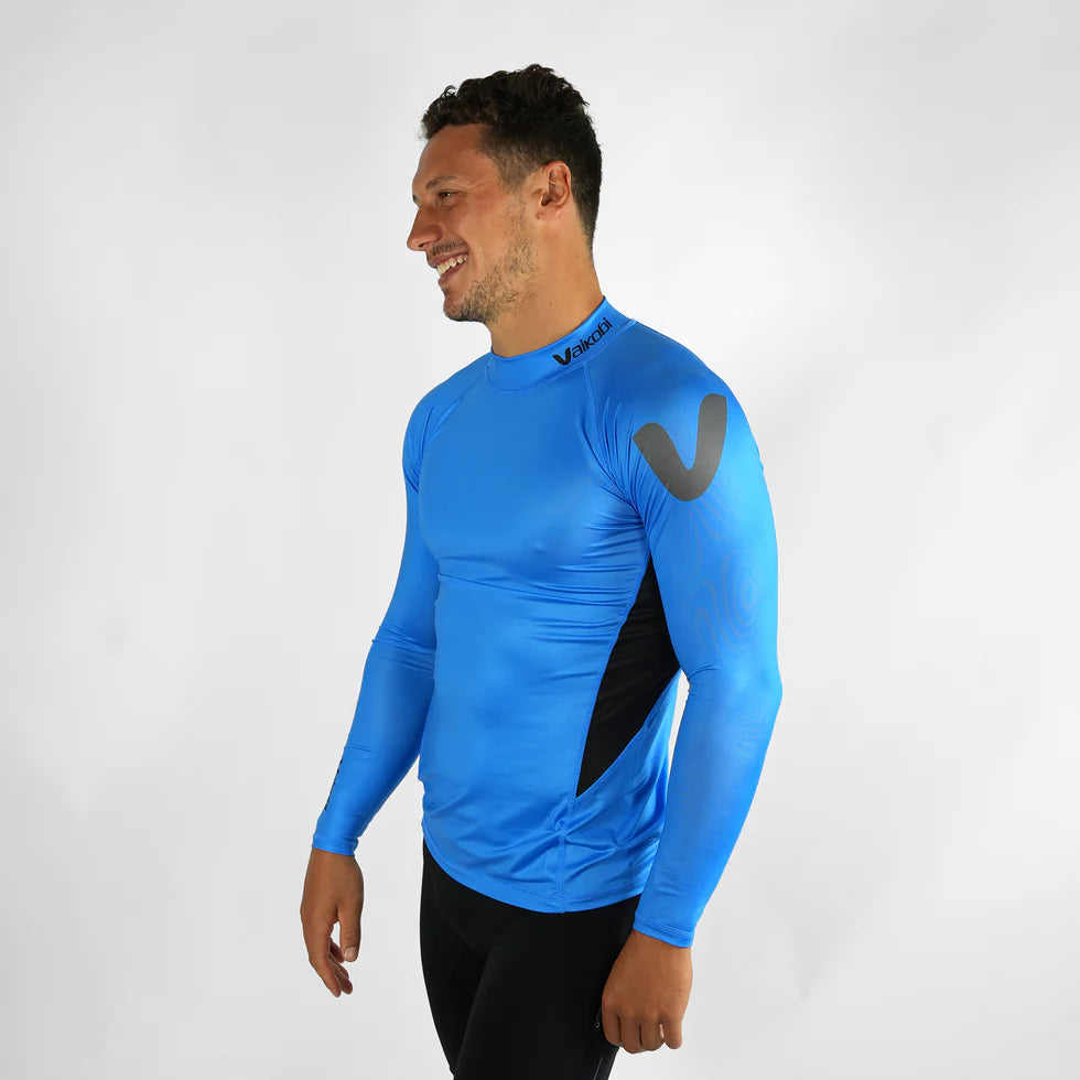 VAIKOBI LONG SLEEVE RASH TOP- CYAN
