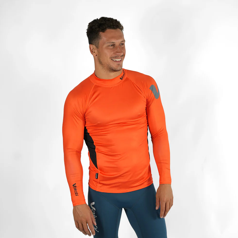 VAIKOBI LONG SLEEVE RASH TOP - ORANGE