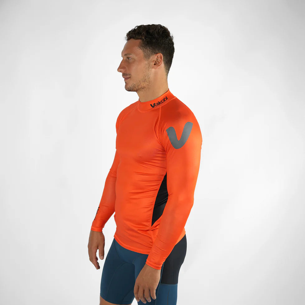 VAIKOBI LONG SLEEVE RASH TOP - ORANGE